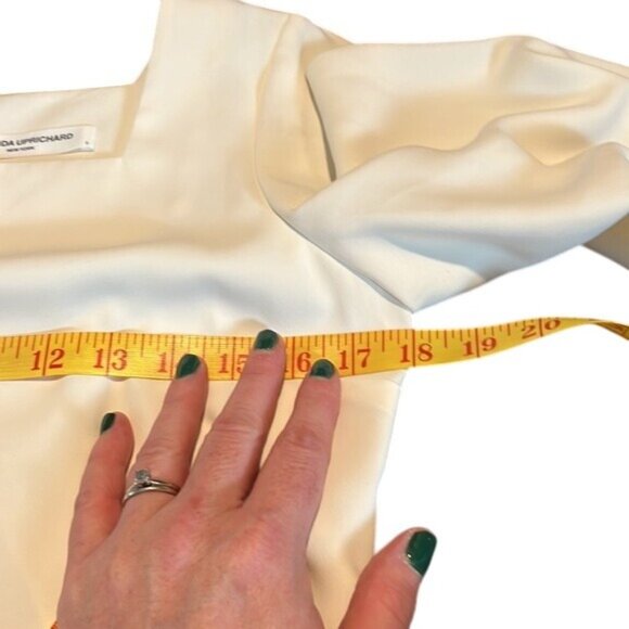 Amanda Uprichard New York Cream White Long Sleeve Dress Size S - Picture 5 of 5